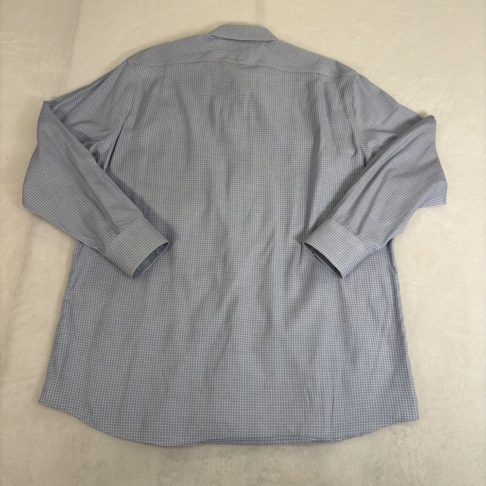 Charles Tyrwhitt Mens Dress Shirt 17.5-35 L Slim Fit Non-Iron Blue White Chrty - Picture 11 of 13